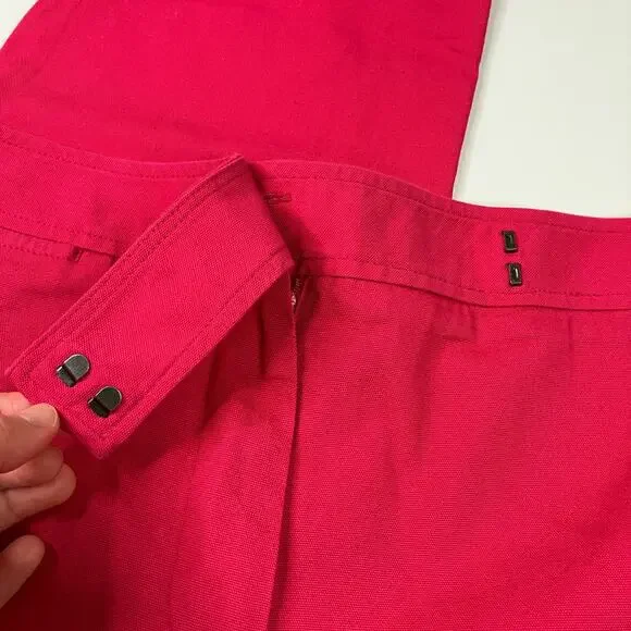 Talbots | Straight Bright Pink Chino Pants Cotton 2% Spandex Womens 12 - Picture 4 of 6